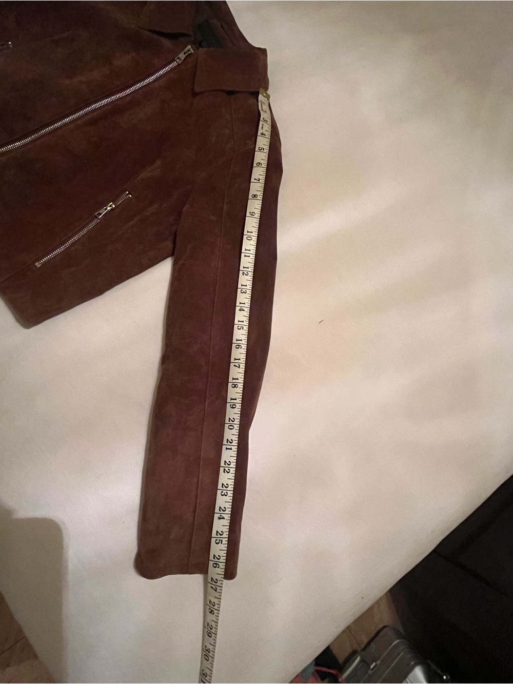 Zara Brown Suede Zip-Front Jacket - Picture 7 of 10